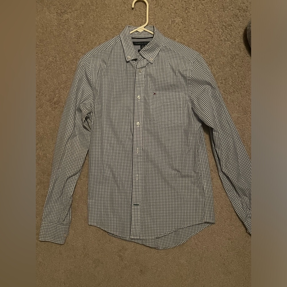 Blue and White Tommy Hilfiger button down